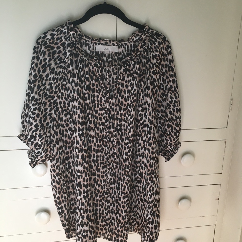 Loft leopard print top